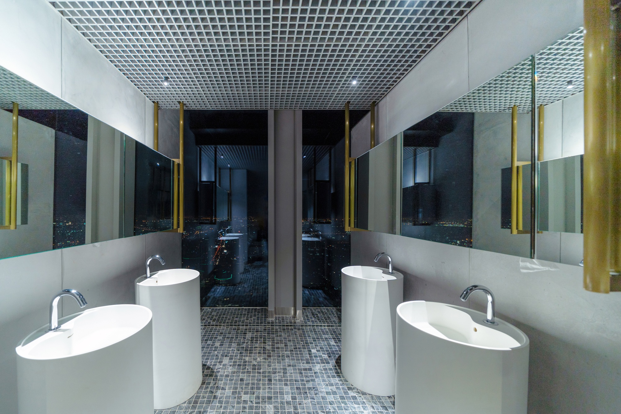 Public toilet, restroom. Interior decoration design